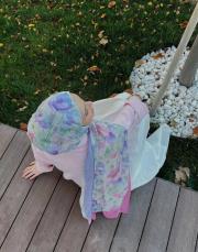 pembe mor petunya pamuk şal  3