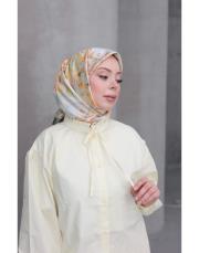 frezya twill eşarp tereyağ sarısı