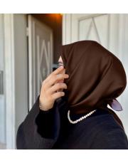 düz twill eşarp acı kahve