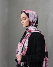 pembe şakayık twill şal  3