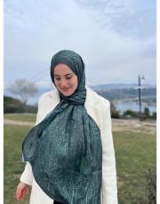 melissa desenli pamuk şal yeşil