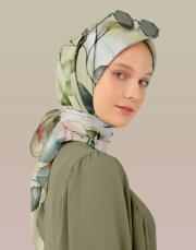 romantik modal pamuk eşarp tereyağ sarısı