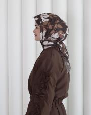 lavender modal pamuk eşarp kahve 3