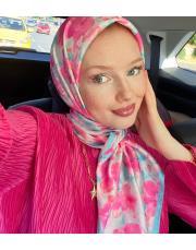 sulu boya modal pamuk eşarp 