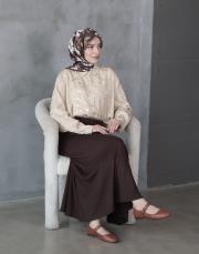 lavender twill eşarp kahve 4