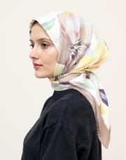 nergis twill eşarp kahve