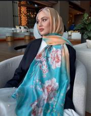 alis %100 ithal ipek şal elisa mavi 2