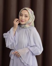 petunya %100 twill ipek eşarp pembe