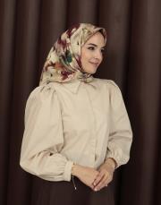 vintage %100 twill ipek eşarp 