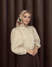 vintage %100 twill ipek eşarp  2