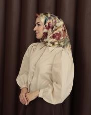 vintage %100 twill ipek eşarp  3