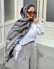 lora %100 ithal ipek şal siyah