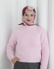 burgundy modal pamuk eşarp  3