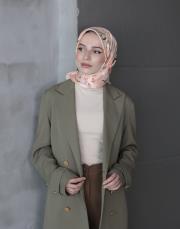 saumon twill eşarp  3