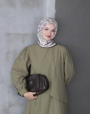 imza monogram twill eşarp krem 3