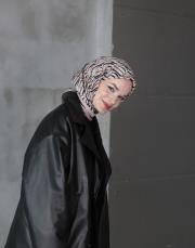 imza monogram twill eşarp vizon 2