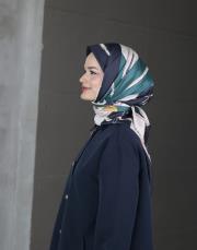 cool belt twill eşarp petrol mavisi