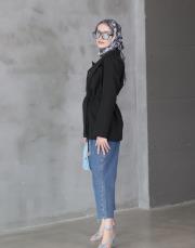 indigo twill eşarp  2