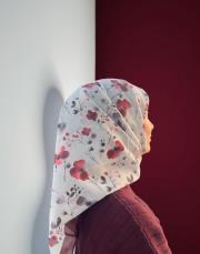 vişne pamuk modal eşarp 