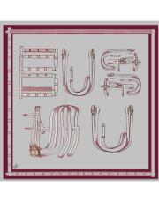 bushu belt twill eşarp bordo 2