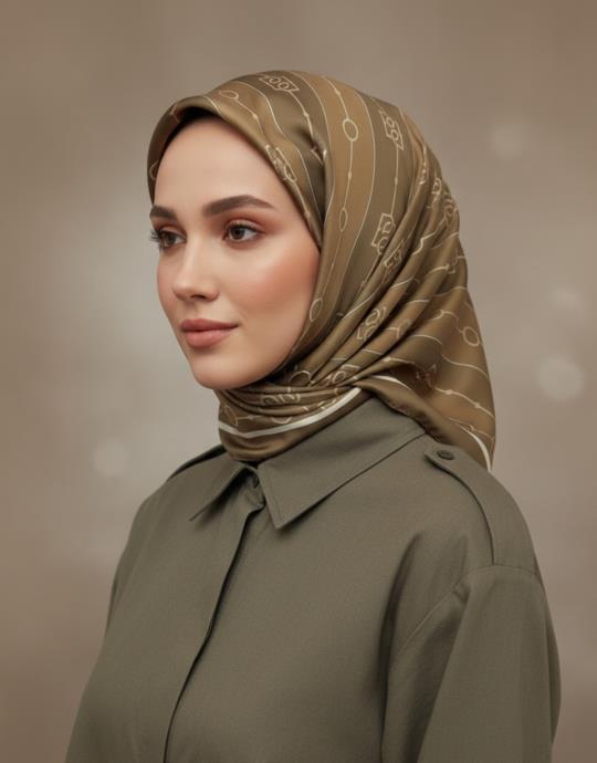 BUSHU MONOGRAM TWİLL EŞARP | bushu
